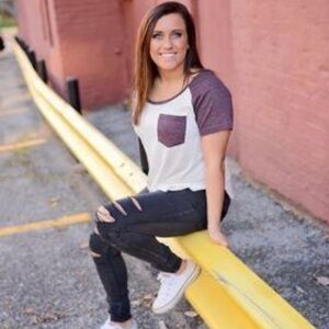 Pacsun Me to We White and Maroon Tee